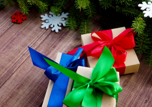 Image Description: Gifts under a Christmas Tree