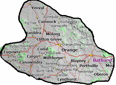 map of regional bathurst